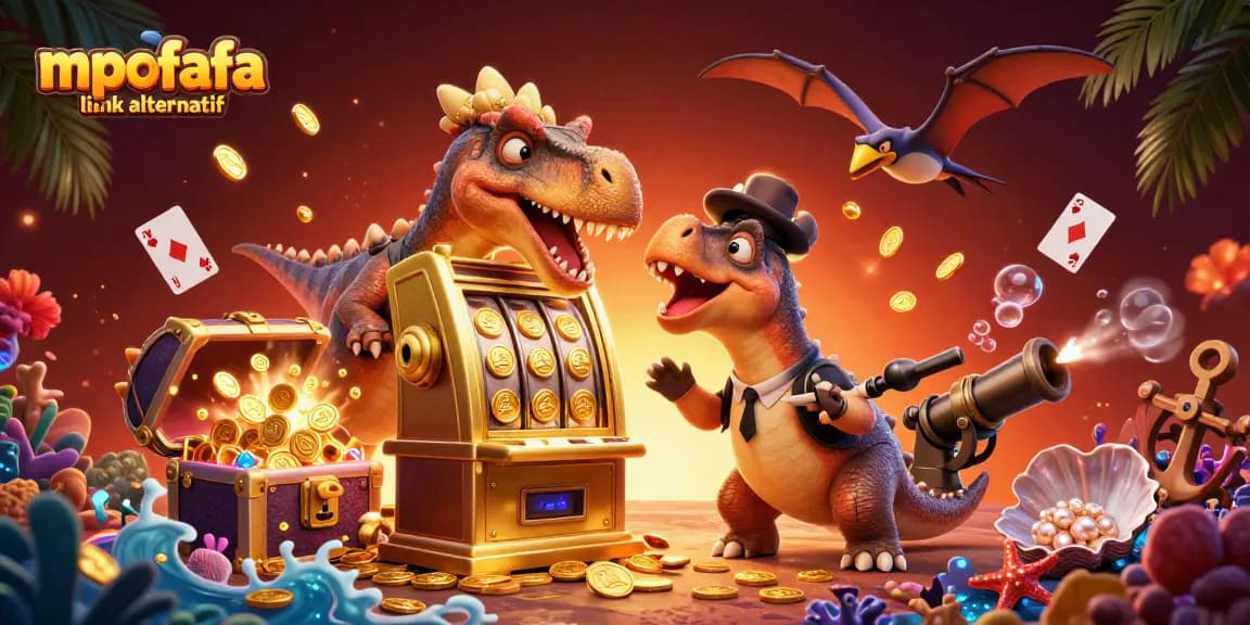Engage with the thrilling mpofafa link alternatif experience as a pachycephalosaurus celebrates a jackpot!