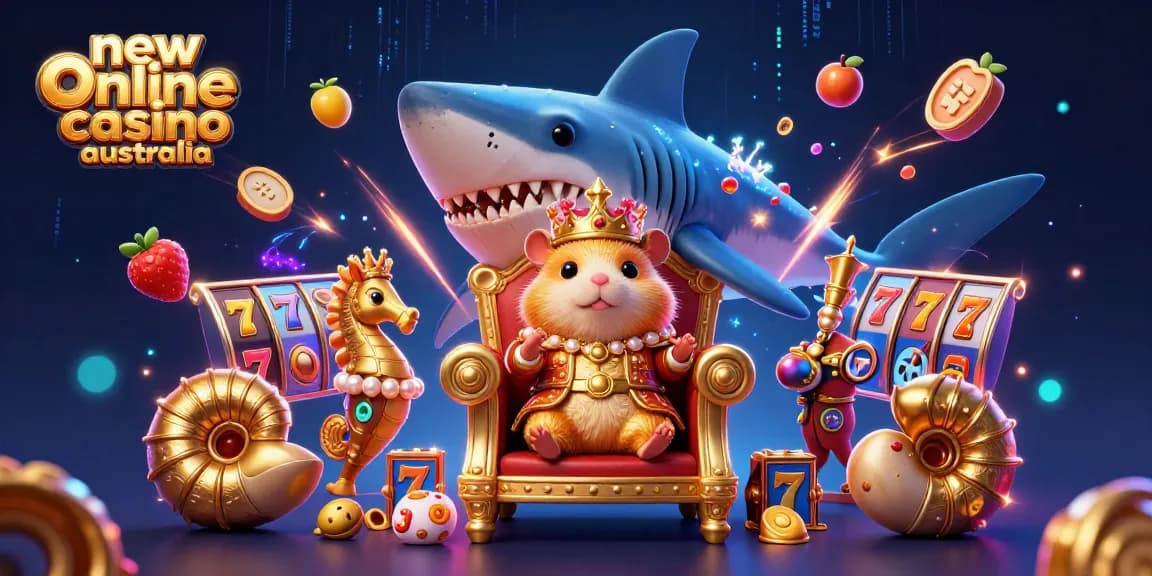 Engage with the new online casino Australia featuring a golden hamster king among thrilling slot game elements.