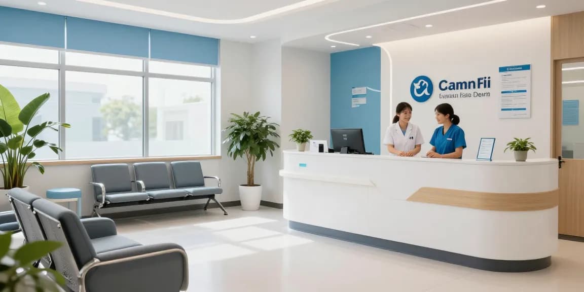 "Hair transplant turkey consultation in a warm, inviting healthcare clinic focused on patient care."