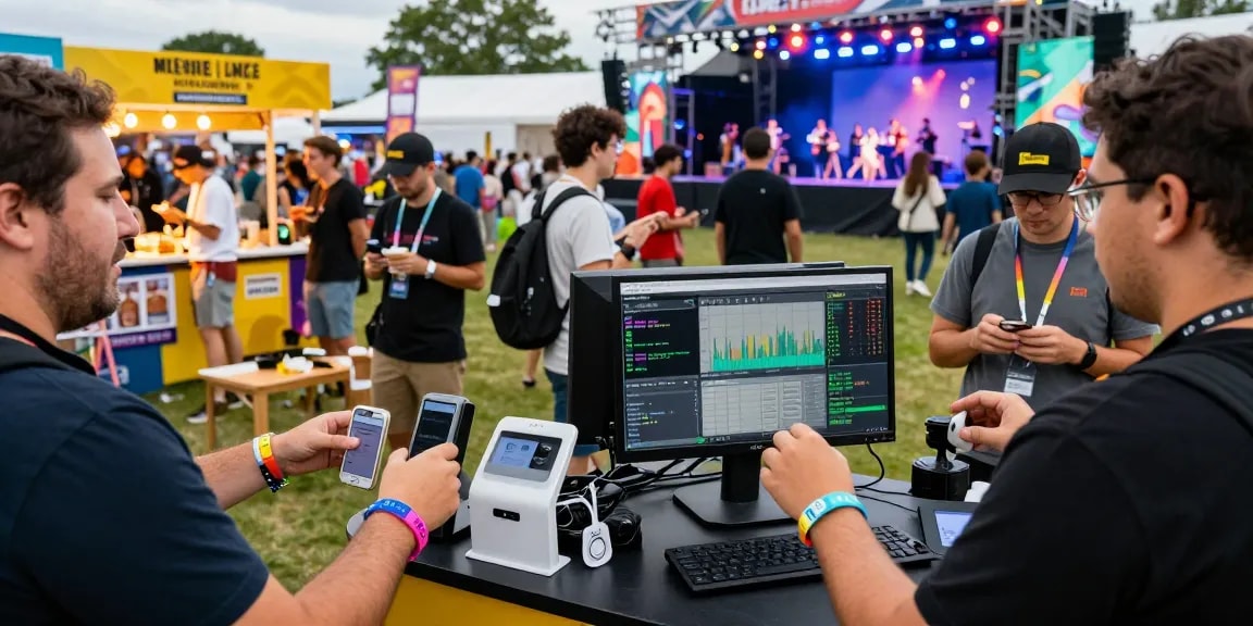 RFID control de accesos enhancing festival experience with seamless attendee monitoring and payments at event.