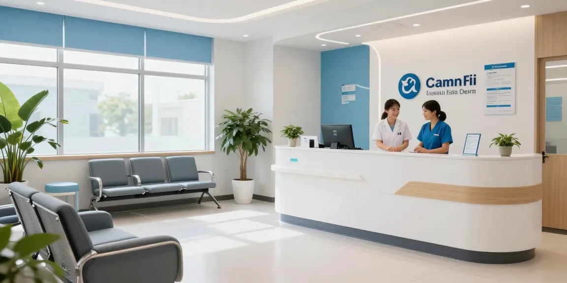 "Hair transplant turkey consultation in a warm, inviting healthcare clinic focused on patient care."