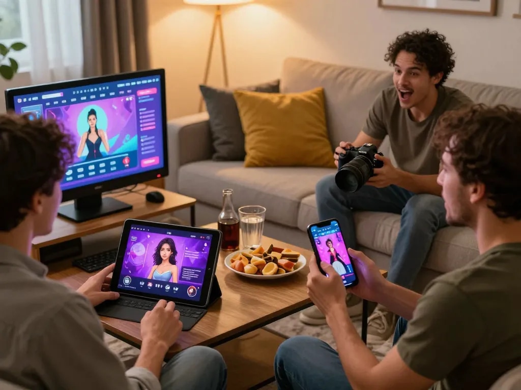 Enjoy engaging online porn games on multiple devices in a cozy setting.