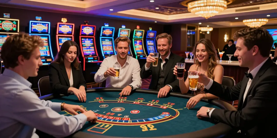 Exciting gaming experience at an Iwin casino with players celebrating wins.