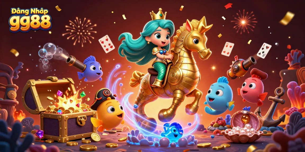 Experience the fun and excitement of Đăng Nhập gg88 as colorful characters celebrate with treasure and candy!