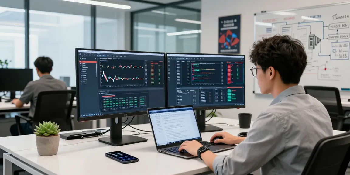 Developer utilizing the 700.HK live quote API in a modern fintech workspace with real-time stock data.
