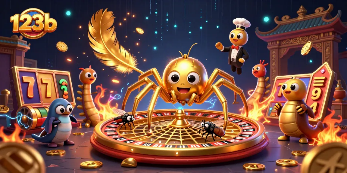 Engage with exciting gameplay dynamics at 123b featuring a golden spider and roulette elements.