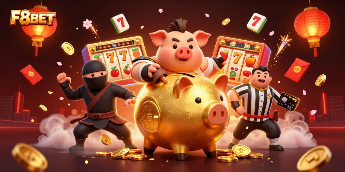 Experience F8BET with an explosive 3D illustration showcasing casino excitement with dynamic elements.