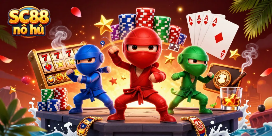 Experience SC88 nổ hũ gameplay with vibrant visuals of chameleons and vibrant gambling elements.