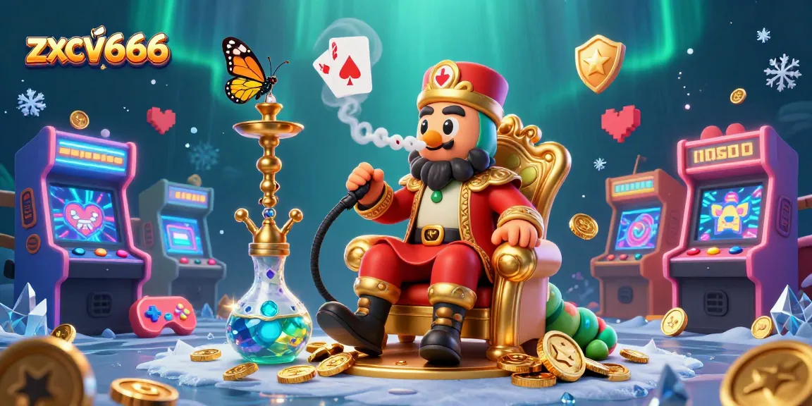 Experience zxcv666 in an engaging 3D online casino illustration filled with exciting game elements.