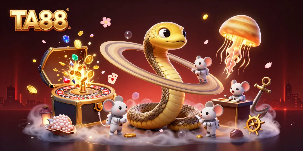 Engage in exhilarating gaming at TA88 with a vibrant cosmic casino featuring unique characters and dynamic elements.