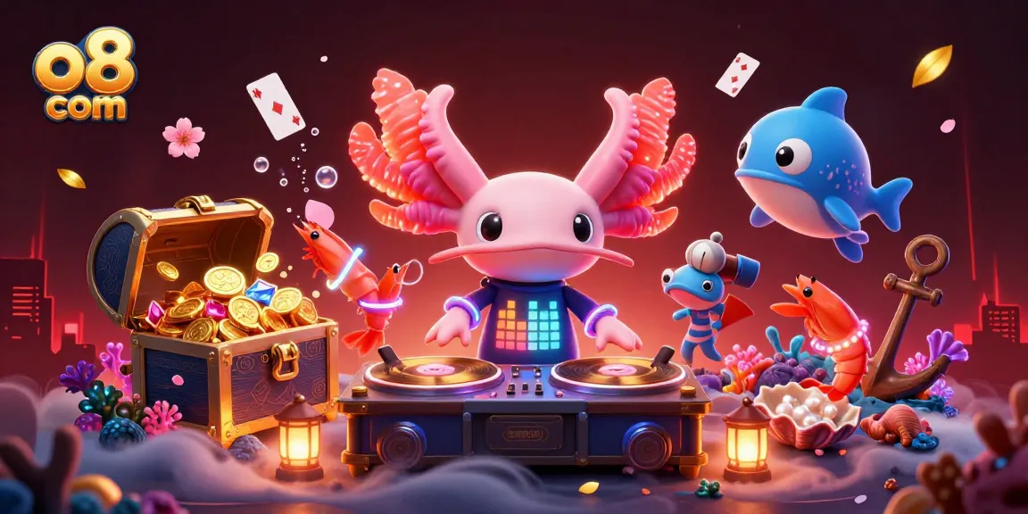 Engage with exciting games at o8 com featuring a vibrant casino scene with dynamic characters.