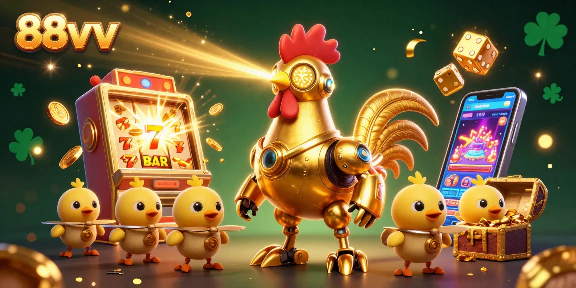 Engage with the excitement of 88vv through a vibrant casino-themed scene featuring dynamic animations and winning symbols.