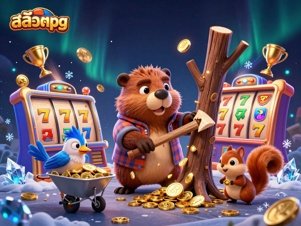 Engage with สล็อตpg as lively characters dive into a world of spinning slots and golden treasures.