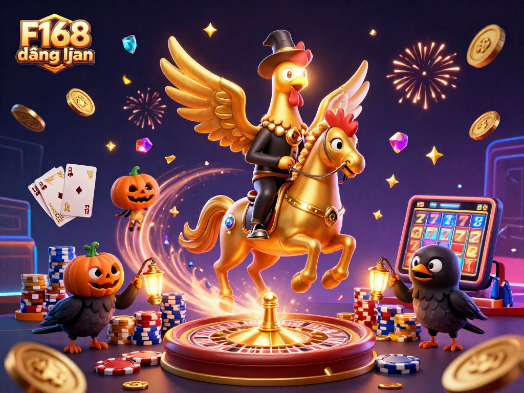 Experience thrill at F168 đăng nhập while watching a golden rooster casino adventure.