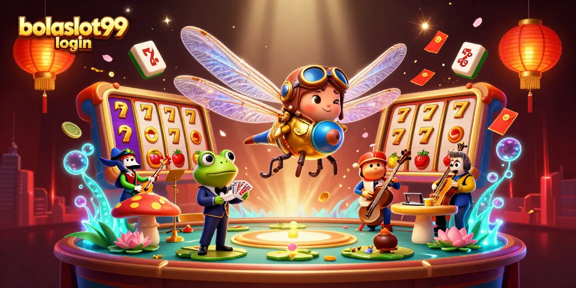 Play at bolaslot99 login in an engaging, vibrant casino world with dynamic characters and elements.