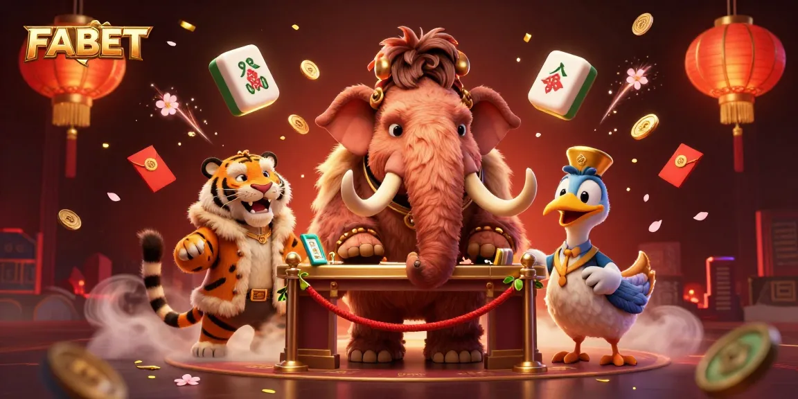 Engage with FABET's vibrant casino atmosphere featuring dynamic animal characters and rich game elements.