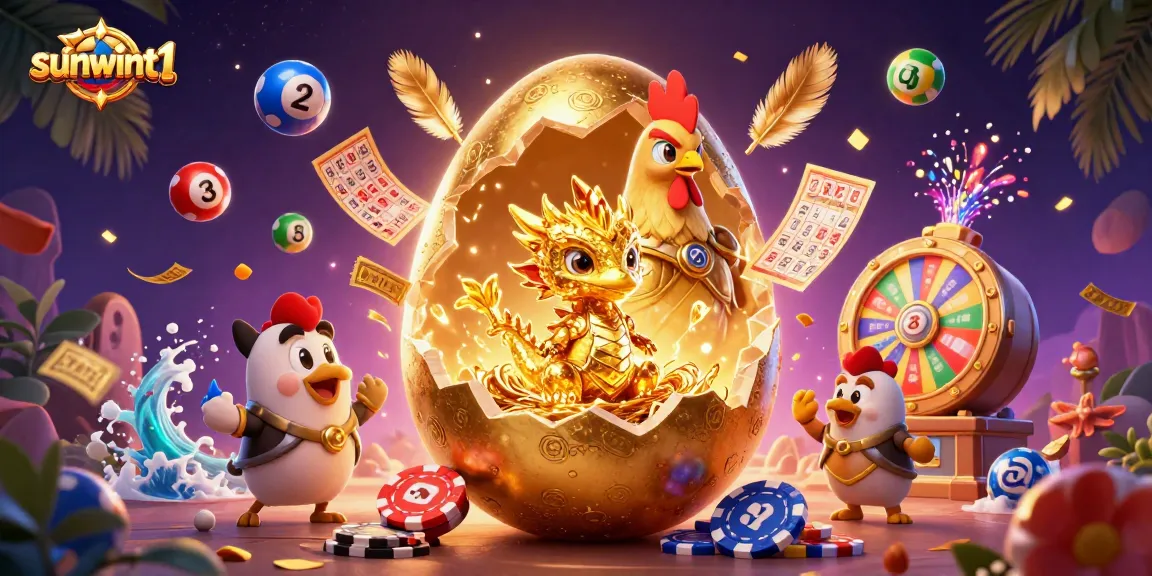 Engage in thrilling gameplay with sunwint1 featuring a golden dragon and vibrant casino elements.