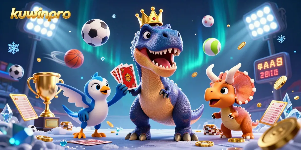 Experience thrilling gameplay with kuwinpro as friendly dinosaur characters engage in lively casino activities.