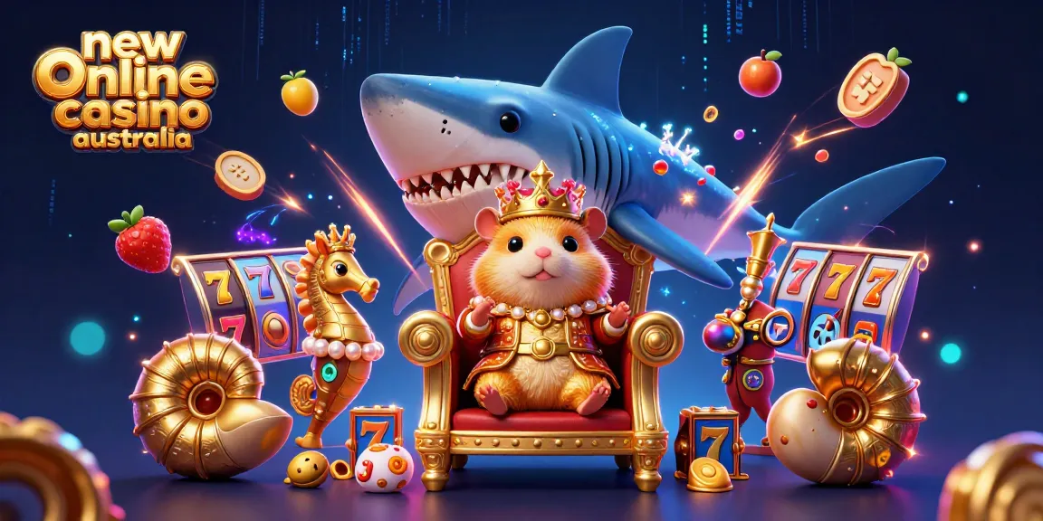 Engage with the new online casino Australia featuring a golden hamster king among thrilling slot game elements.