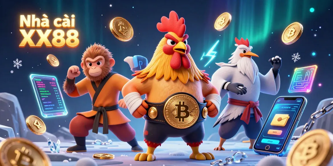 Join the exciting action at Nhà cái XX88 with 3D characters embracing thrilling gambling elements.