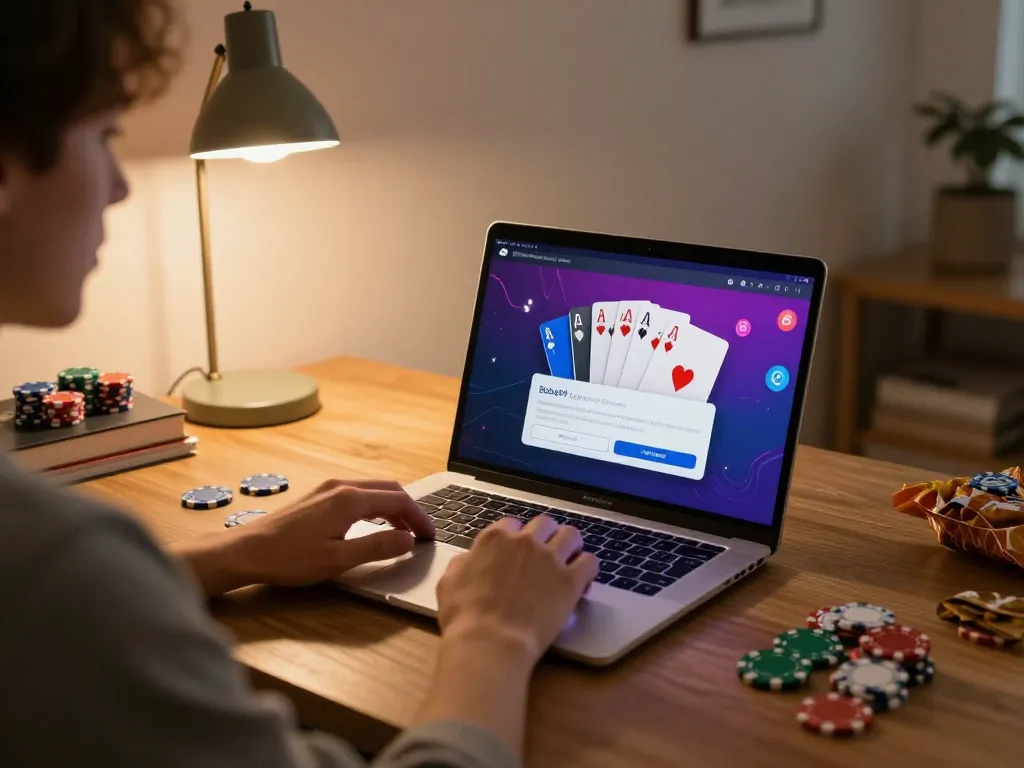 Login Boba99 yang ditampilkan di laptop selama sesi permainan online di rumah.