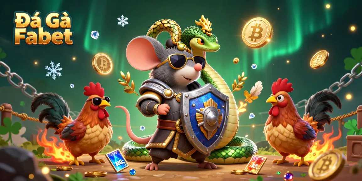 Experience exciting Đá Gà Fabet cockfighting with Medusa and a warrior mouse in 3D action.