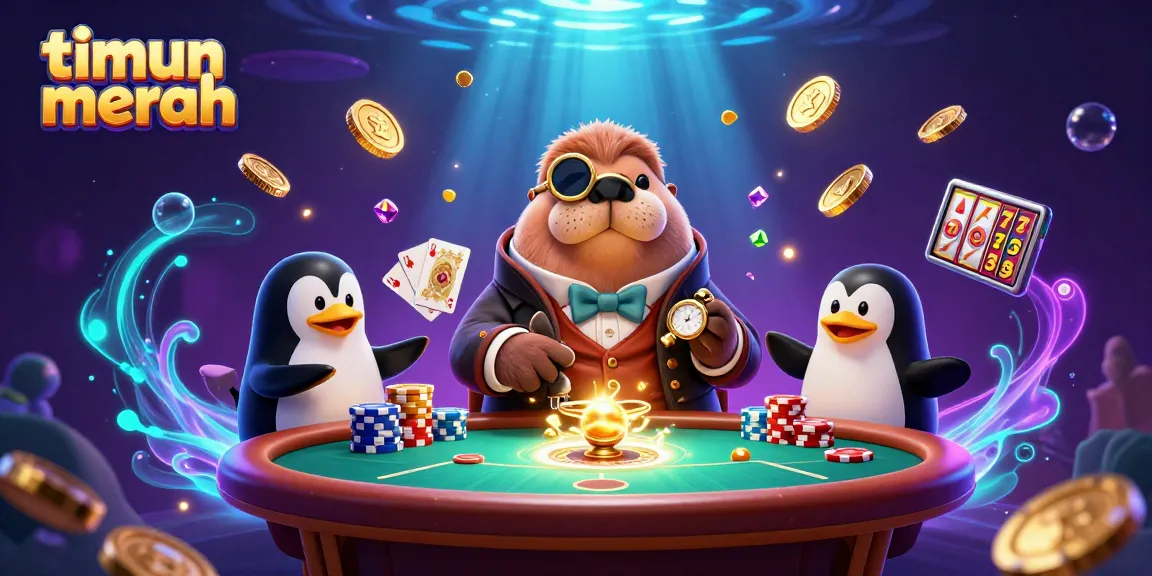 Permainan slot di timun merah menggambarkan pengalaman mendebarkan dengan karakter unik dan elemen kasino.