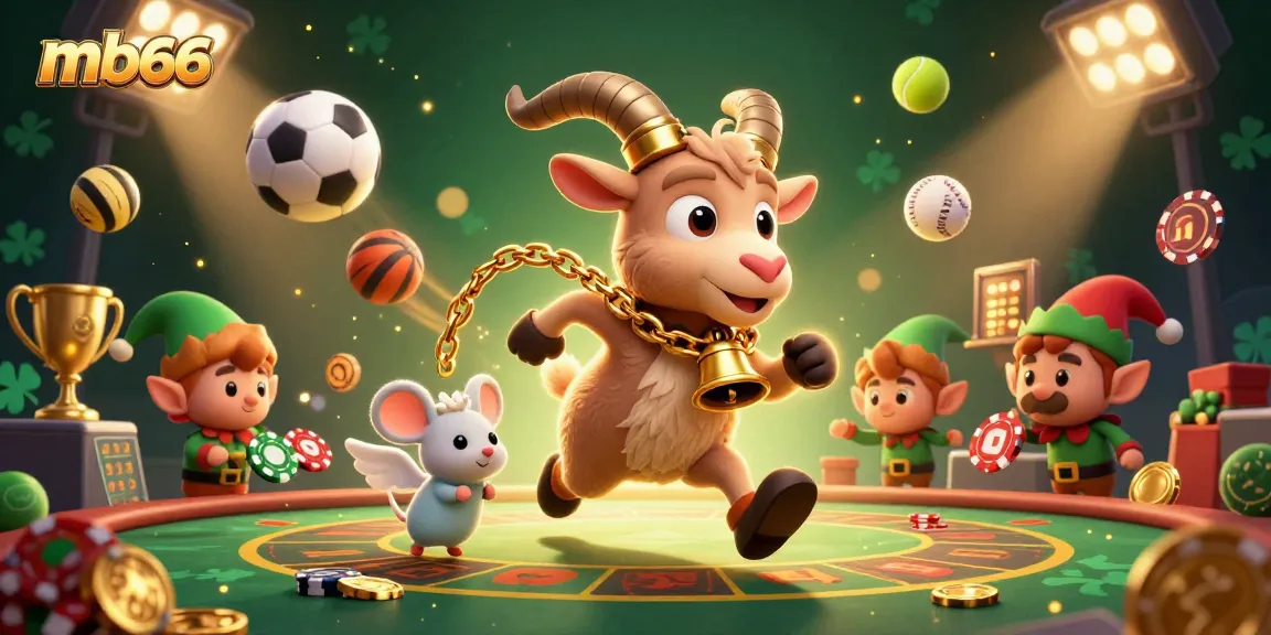 Experience thrilling gameplay at mb66 with festive characters and vibrant casino elements.