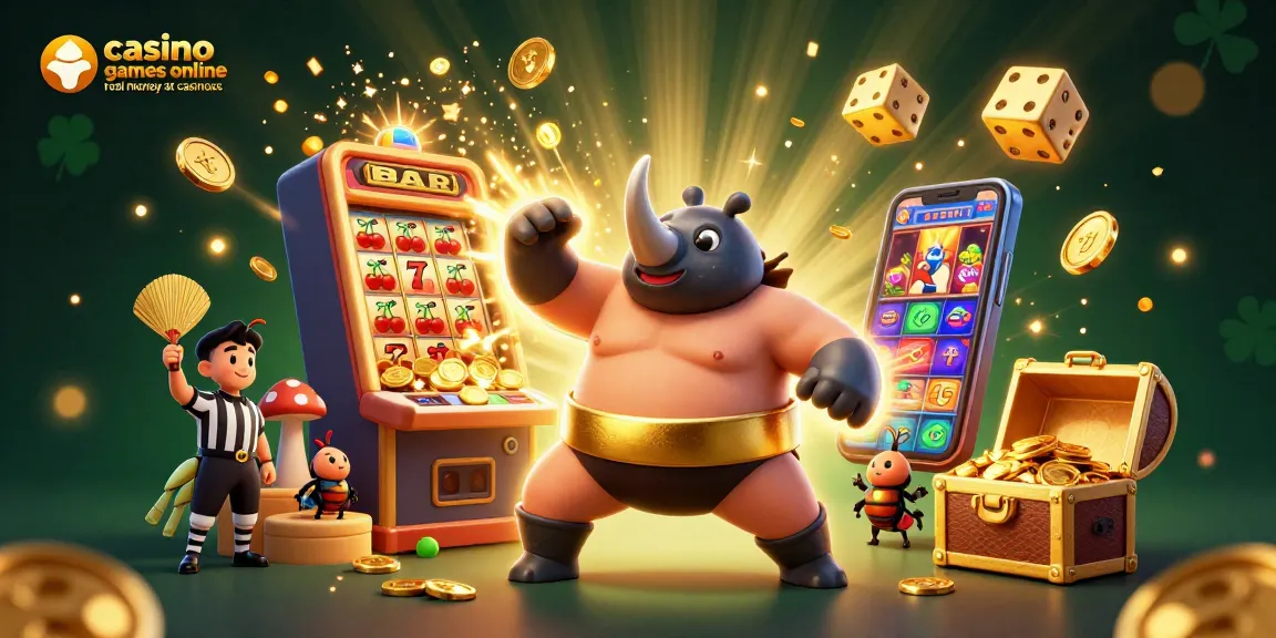 Experience thrilling casino games online real money at casinous with a vibrant beetle showdown amidst winning symbols.