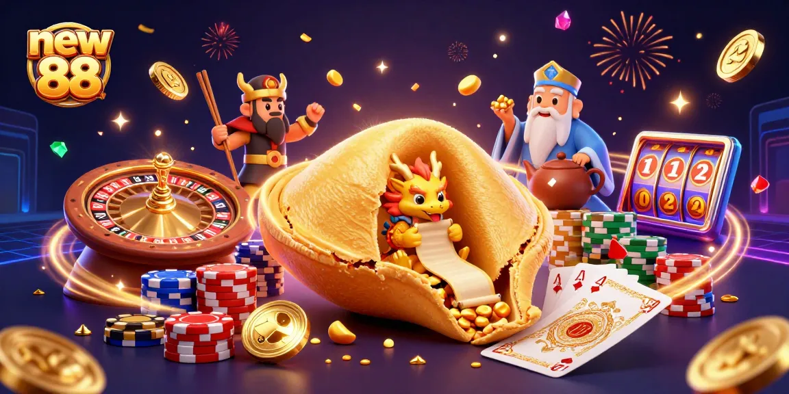 Experience the excitement of new 88 with this vibrant casino illustration featuring engaging characters.