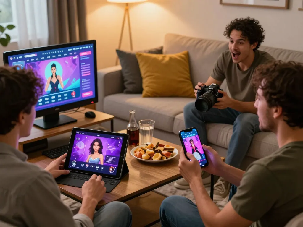 Enjoy engaging online porn games on multiple devices in a cozy setting.