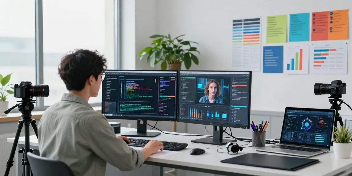 Detect AI image analysis in a modern tech lab with high-tech tools and visual data.