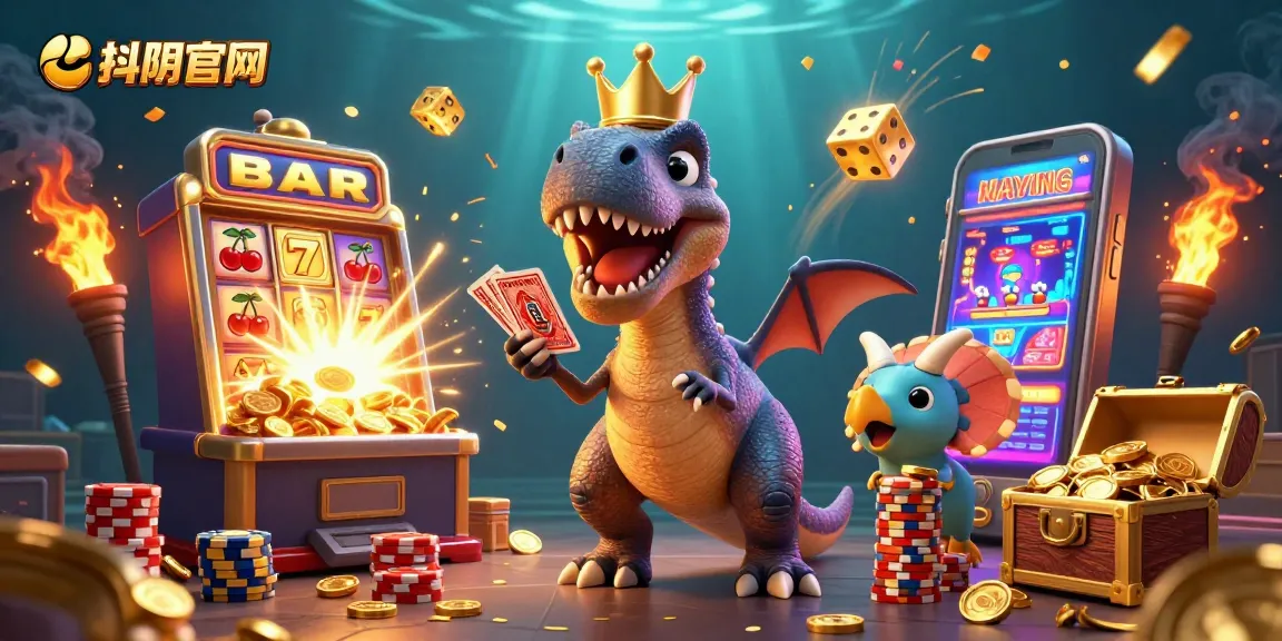 Engage with 抖阴官网's vibrant casino adventure as characters shuffle cards and stack chips.