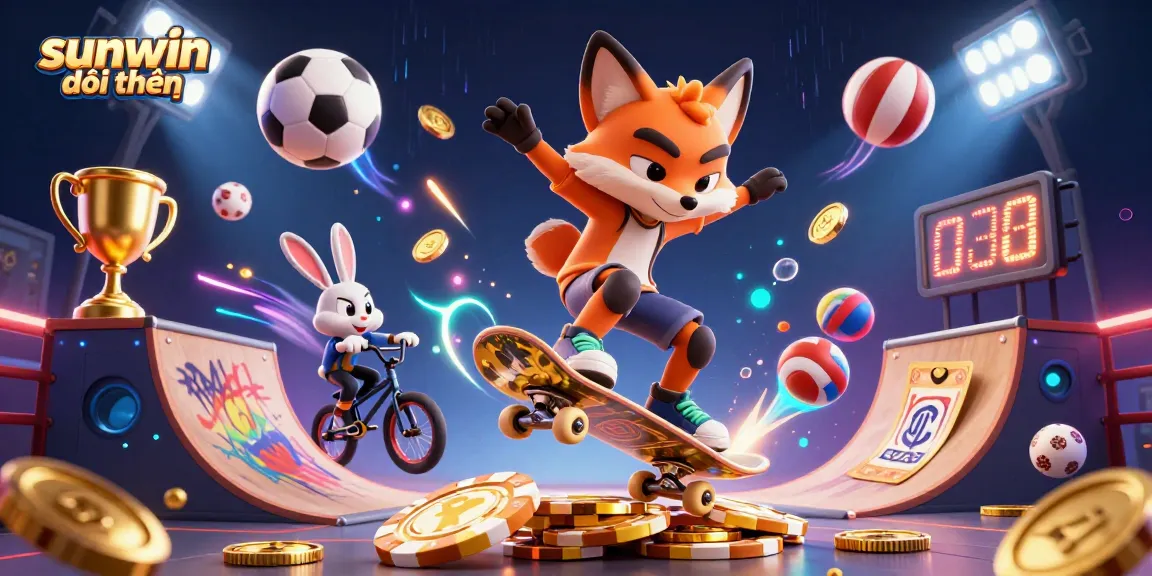Experience winning with sunwin đổi thưởng in this dynamic casino-themed 3D illustration