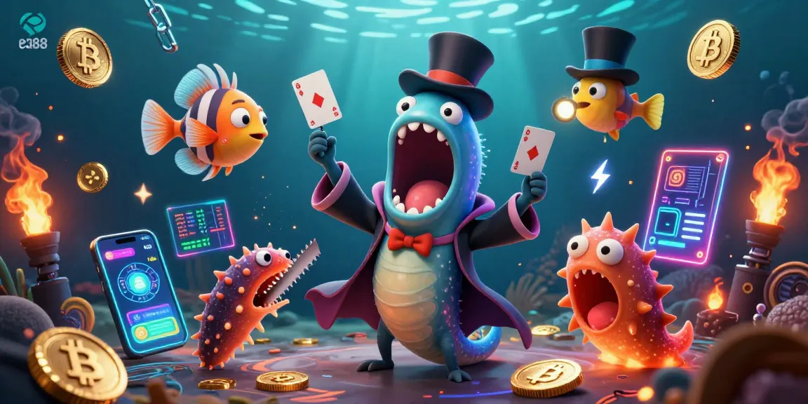 Experience thrilling casino games at ea88 with vibrant 3D elements illustrating the excitement of gameplay.